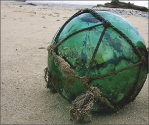 Green glass ball, Rockaway Beach, Oregon